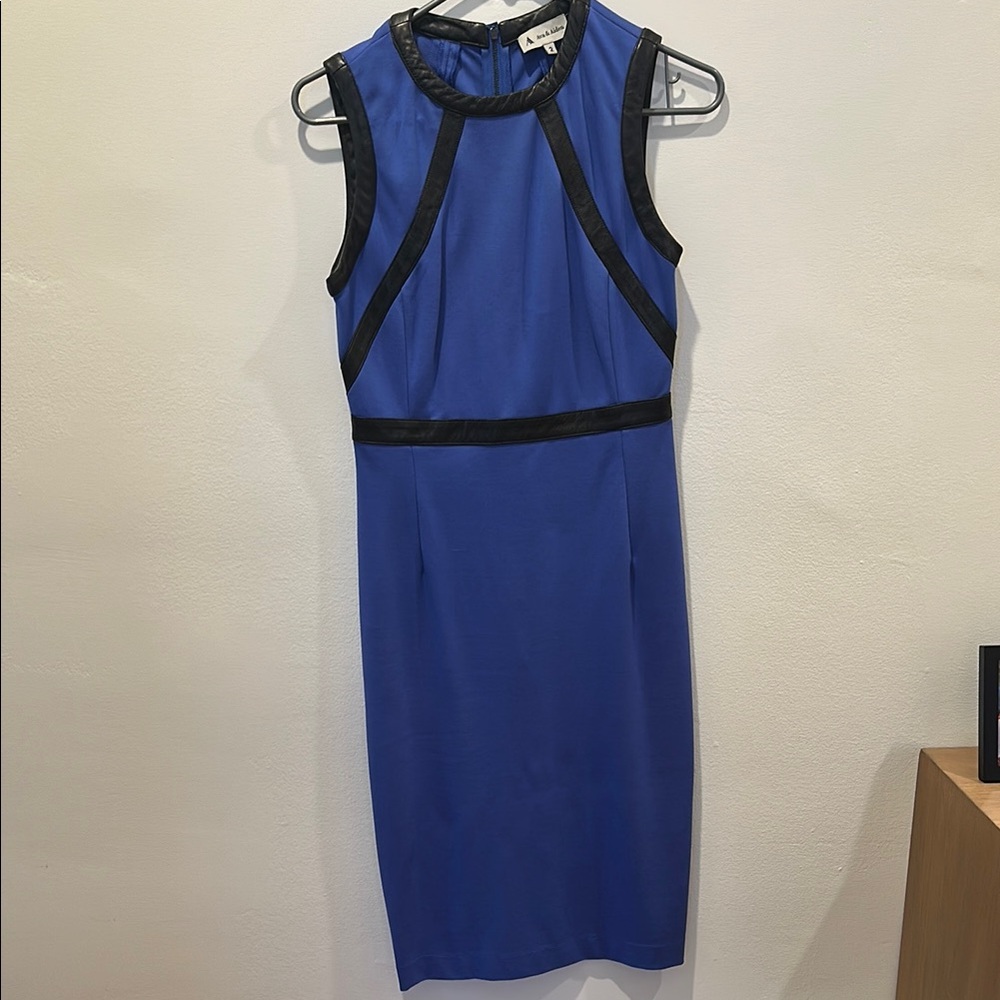 Blue Sheath Midi Dress for Cocktail or work